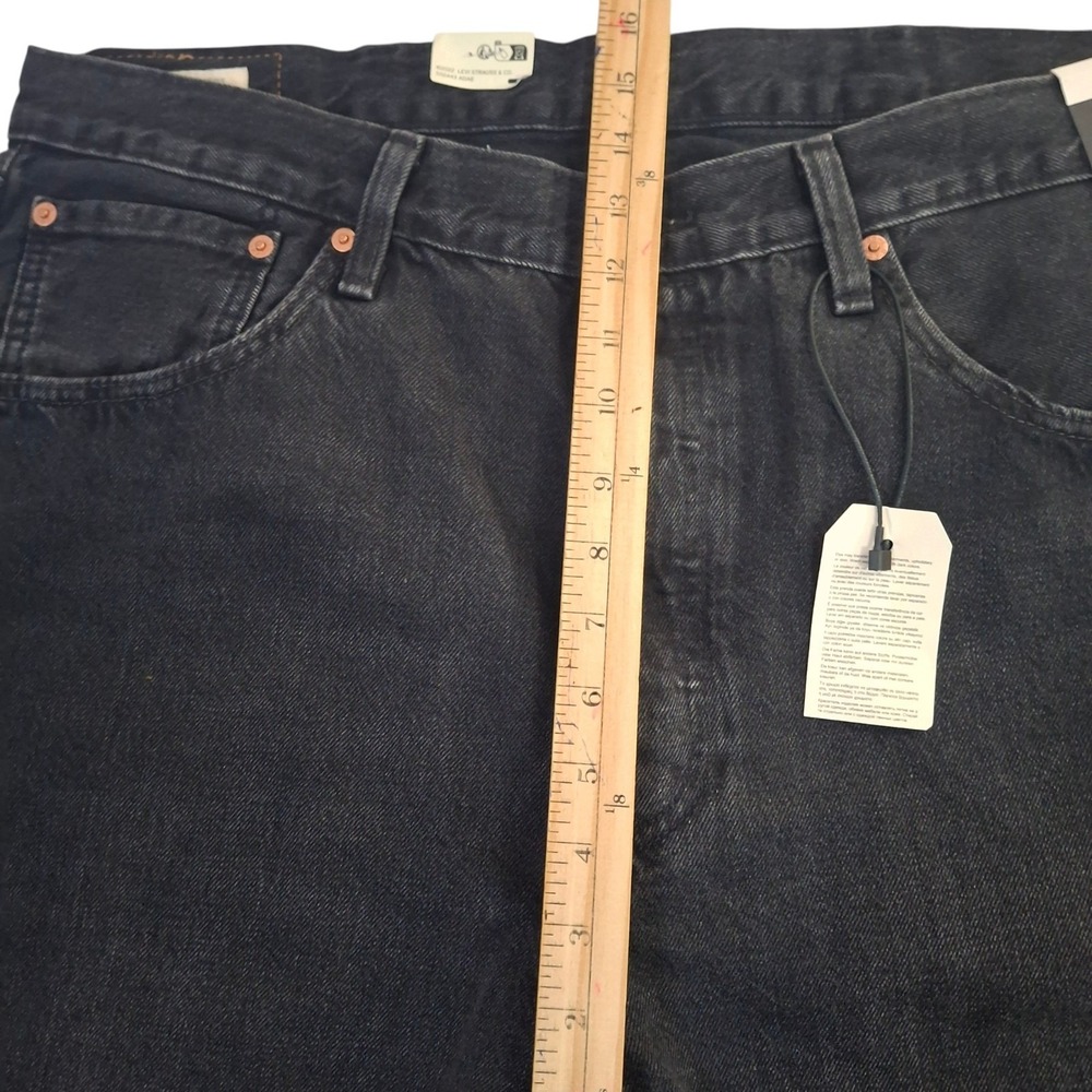 Levi's Premium 501 Loose Jeans Men's 38x32 Black Wash Straight Leg NWT - Picture 12 of 15